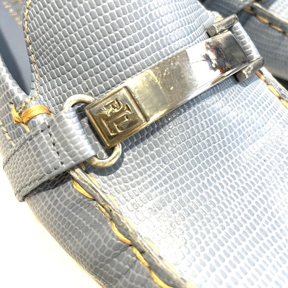 Ralph Lauren Light Blue Margaret Leather Loafers - Picture 11 of 11